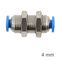 AIRCRAFT Metal Bulkhead Str. Connector 4mm